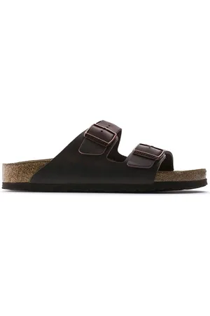 Birkenstock Loafers - Double Strap Oiled Leather Arizona Sandal in