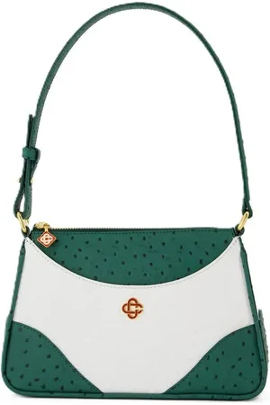Casablanca Hobo bags - Jeanne B Shoulder Bag - Leather - White/Green in