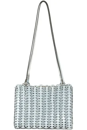 Paco rabanne Hobo bags - Structured Leather Shoulder Bag With Textured Surf in