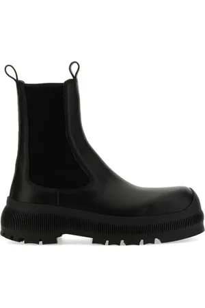 Jil Sander Boots - Black Calf Leather Chelsea Boots in