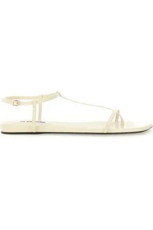 Jil Sander Sandalen - Leather Sandals With Ankle Strap in
