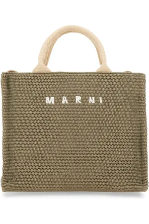 Marni Totes & shoppers - Raffia Effect Fabric Small Tote Bag in