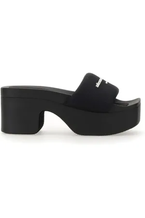 Alexander Wang Sandalen - Sandalo Slide Platform Con Logo in