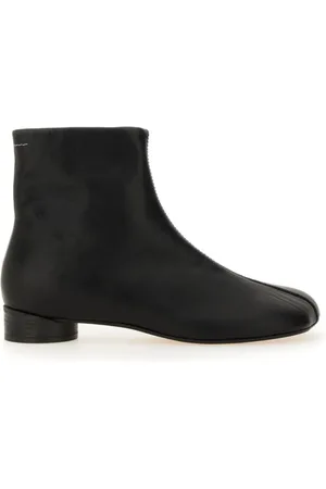 Maison Margiela Boots - Sculpted Black Leather Boots in