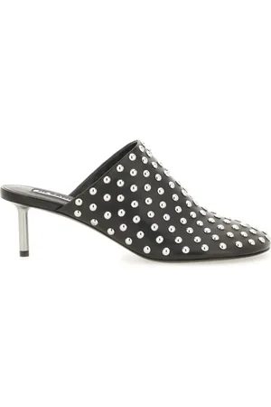 Jil Sander Slippers & Mules - Nappa Leather Mules With Metallic Studs in
