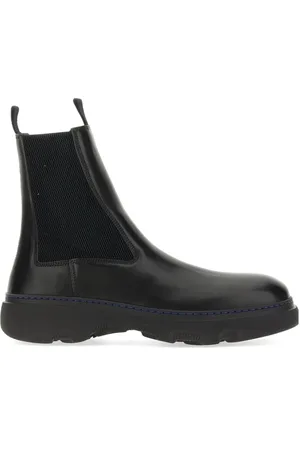 Burberry Boots - Calf Grain Leather Boots in