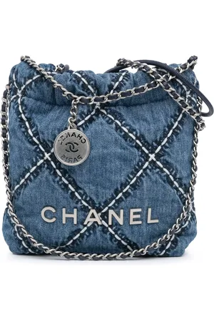 CHANEL Hobo bags - 2021-2024 Mini Denim Stitched 22 Handbag in