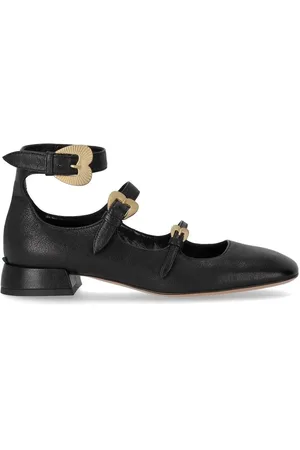 A.BOCCA Black Ballet Flat With Straps in