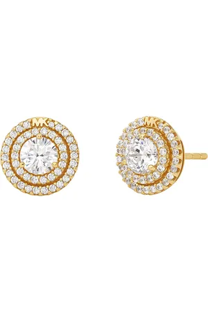 Michael Kors Oorbellen - 14K -Plated Pavé Halo Stud Earrings in