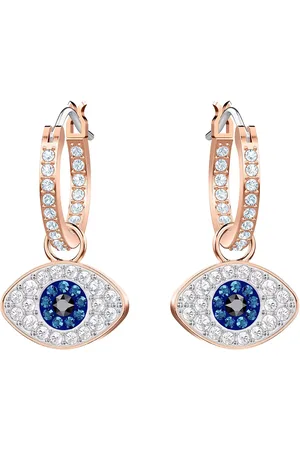 Swarovski Oorbellen - Symbolic Hoop Evil Eye rose gold-tone plated in