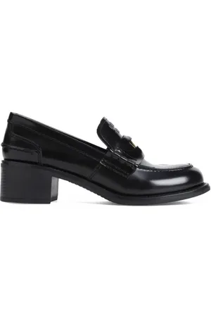 Miu Miu Pumps & high heels - Black Calf Leather Loafers in