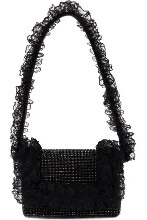 Self-Portrait Crossbody bags - Crystal Lace Detail Bag - Synthetic - Black in