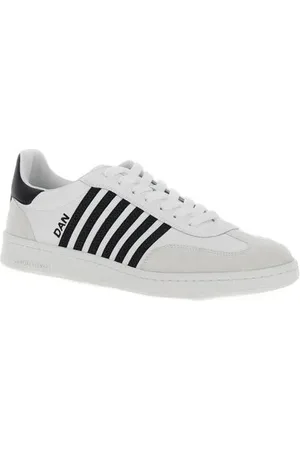 Dsquared2 Low-Top Sneakers - Sneakers - Calfskin+Crust - White+Black in