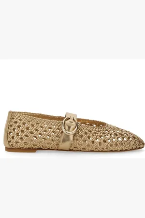 Stuart Weitzman "Thea" Mary Jane Dancer Flats in