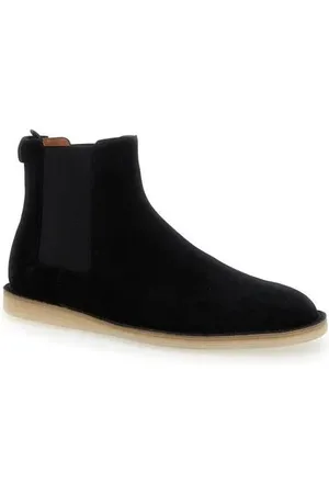 Dolce & Gabbana Boots - Black Pull-On Ankle Boots With Dg Logo In Suede in