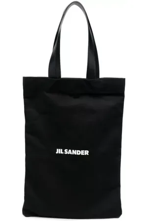 Jil Sander Totes & shoppers - Black Tote Bag With Logo Print In Canvas in