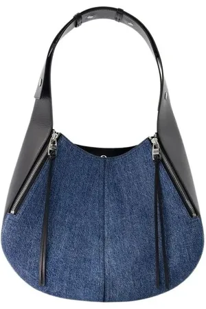 Alexander McQueen Crossbody bags - The Skull Hobo Bag - Denim - Blue in