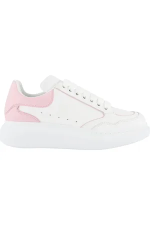 Alexander McQueen Low-Top Sneakers - Oversized Hybrid Sneakers - Leather - White/Pink in