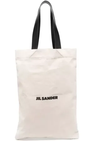 Jil Sander Totes & shoppers - White Tote Bag With Logo Print In Canvas in