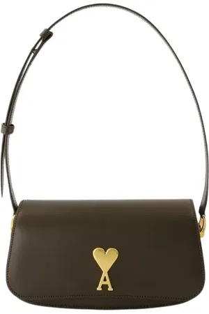 Ami Hobo bags - Baguette Paris Paris Shoulder Bag - Leather - Oliv in