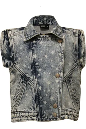 DDD Meisjes gilet Denim Mfupi Blue