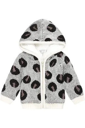 Dirkje Baby meisjes borg vest panterprint