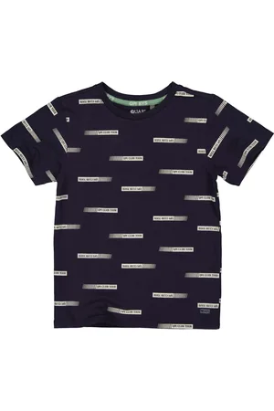 Quapi Jongens t-shirt Badr aop Blue Tekst