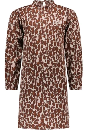 B.Nosy Meisjes jurk met puffy schouders Jacquard Lucky Leopard