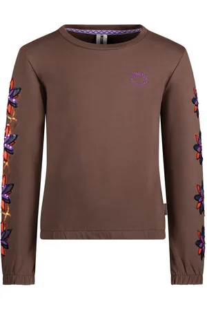 B.Nosy Meisjes sweater Gwen Walnut