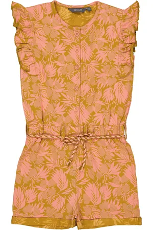Quapi Meisjes korte mouwen jumpsuit Belle aop Leaves