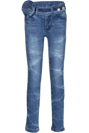 DDD Meiden jeans Ngombe Skinny Fit Washed Blue