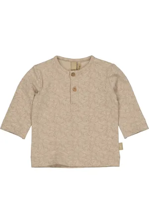 LEVV Newborn baby jongens shirt Zana aop Brown Dragonfly