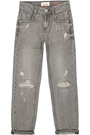 Vingino Jongens jeans Straight Fit Peppe Carpenter Light Grey
