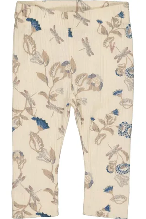 LEVV Newborn baby meisjes broek Zola aop Blue Flower