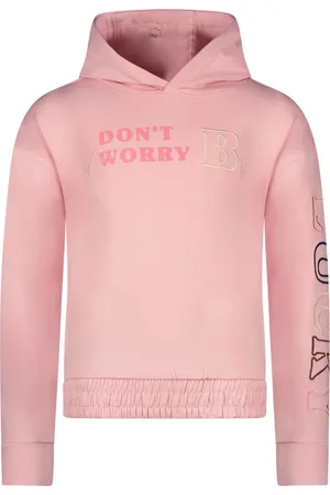 B.Nosy Meisjes hoodie met geborduurd B.Lucky Coral Blush
