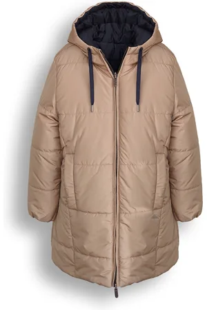 NoBell Meiden reversible lange winterjas Baggy Sand
