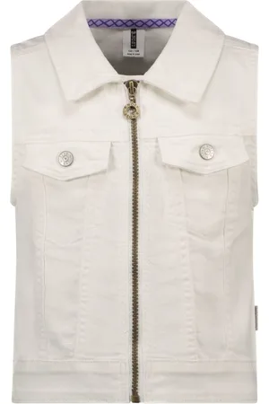 B.Nosy Meisjes denim gilet met rits cotton