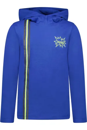 B.Nosy Jongens hoodie met verticale streep Boom Cobalt