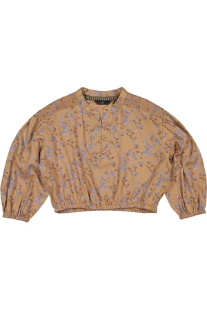 LEVV Meisjes blouse Gest aop Blue Moon Flowers