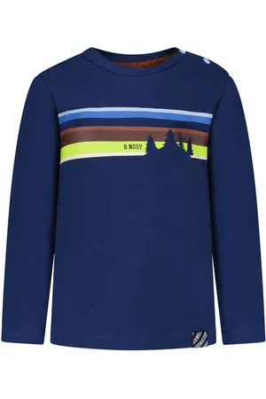 B.Nosy Baby jongens shirt met horizontale strepen Lake