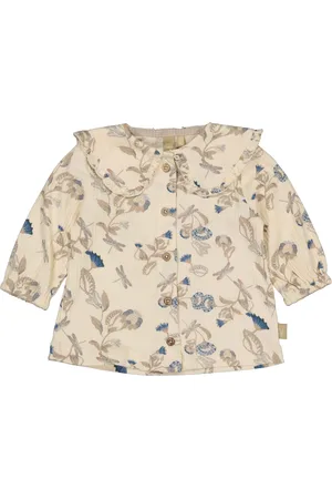 LEVV Newborn baby meisjes shirt Zino aop Blue Flower