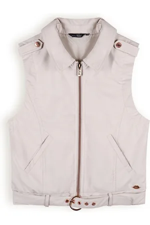 NoBell Meiden gilet Fake Leather Bowie Pearled Ivory
