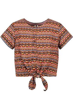 B.Nosy Meisjes korte mouwen blouse Bibi Blush Aztec