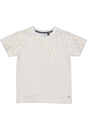 LEVV Jongens t-shirt Mark aop White Text