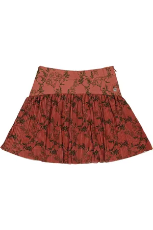 LEVV Meiden rok Fien aop Olive Flowers