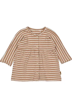 Quapi Newborn baby meisjes jurk Elena aop Mocha Stripe