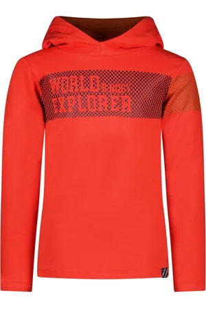 B.Nosy Jongens shirt met capuchon en print Explorer Poppi