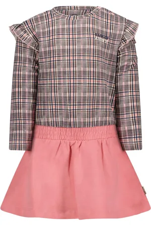 B.Nosy Baby meisjes jurk met ruches Lucky Check