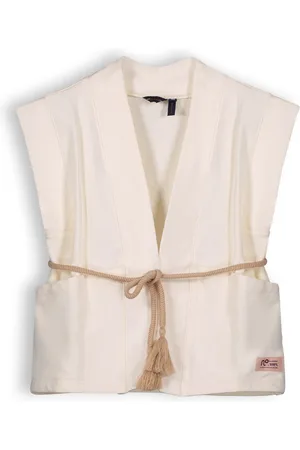 NoNo Meisjes gilet Kila Pearled Ivory