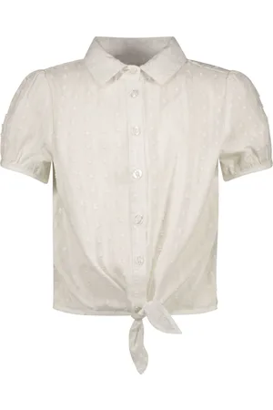 B.Nosy Meisjes korte mouwen blouse met knoop Cotton